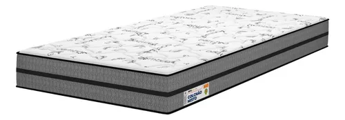 Colchão Solteiro Ortovip Plumatex 88x188x18 Branco/cinza