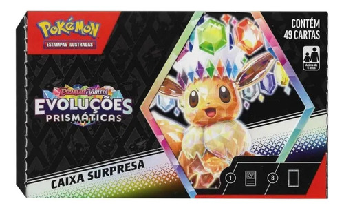Caixa Supresa Pokemon Evoluções Prismáticas Ev8.5 Box Tcg