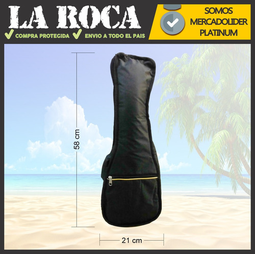 Imagen 4 de 10 de Funda Acolchada Impermeable Ukelele Soprano Cuota Envio