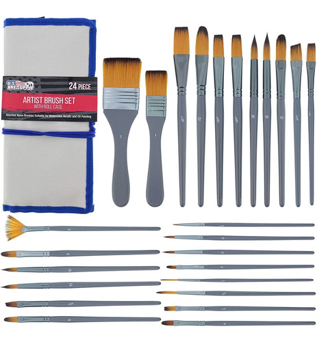 U S Art Supply 24 Pieza Artista Pincel Conjunto Profesi...