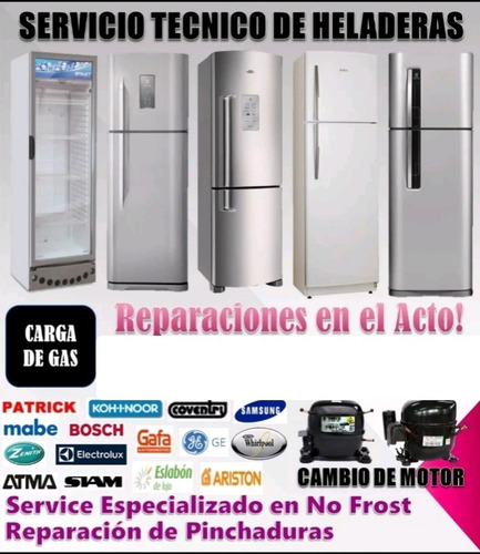 Service Heladera Carga Gas Villa Pueyrredon Devoto Agronomia