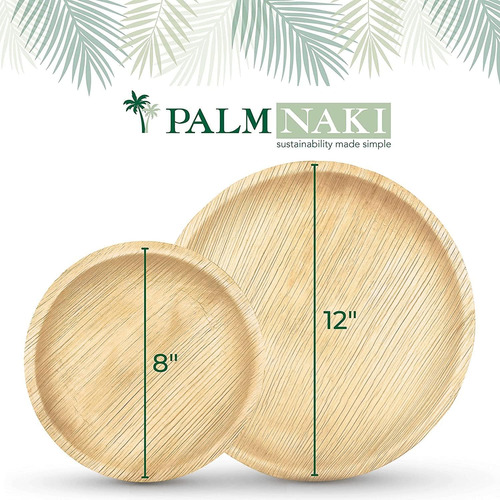 Plato Redondo De Palma De 20 Cm Compostable