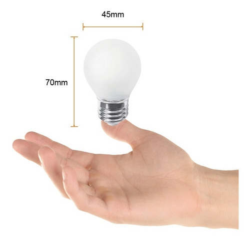 Imagen 3 de 4 de Bombillo Led G45, Atenuable, 4,5w, Luz Cálida Tecnolite