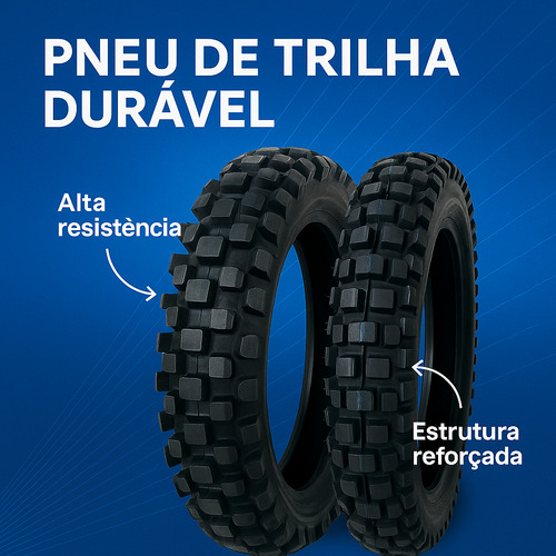 Kit 2 Pneus Trilha Biz 125 60/100-17 + 80/100-14 + Brlnde