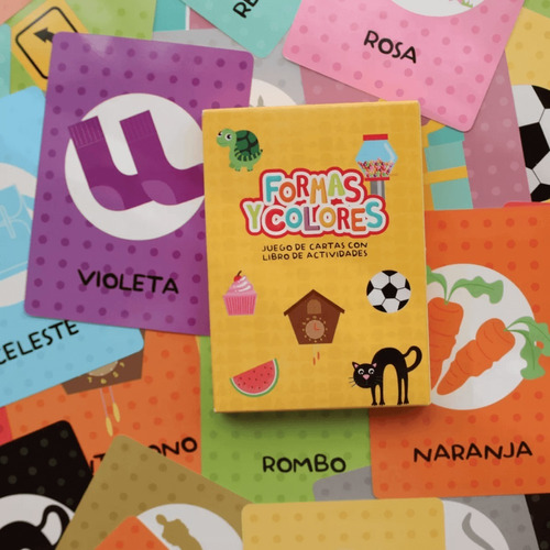 Formas Y Colores Cartas Educativas Didáctico Letra Flashcard