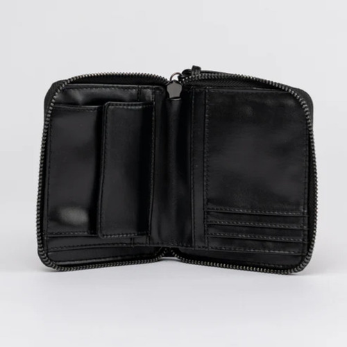 Billetera Rusty Astoria Compact Wallet Negro Texturado