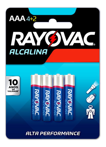 Imagem 2 de 8 de 30 Pilhas Aaa Palito Rayovac Alcalina 5 Cartelas C/ 6 Unid