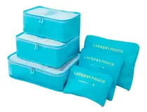 Comprar Kit 6 Sacos Bolsas Organizador Mala Roupas Bagagem Viagem Az