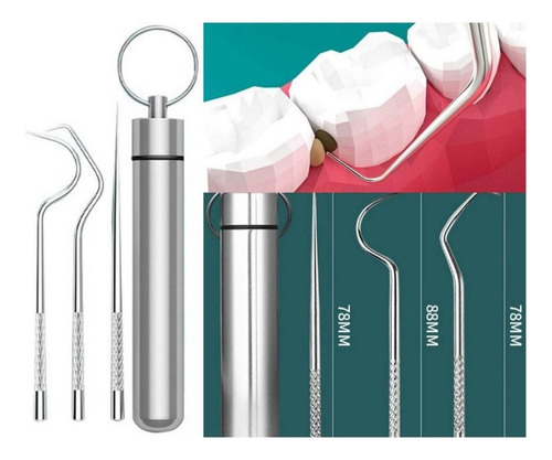Palillos De Dientes Reutilizable Acero Inoxidable