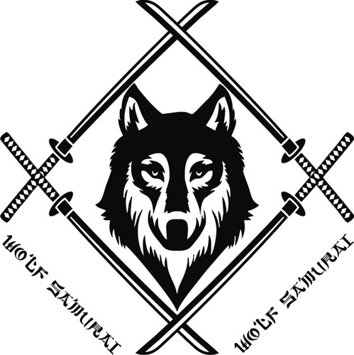 Calco Wolf Samurai 01para Luneta - Graficastuning 00071