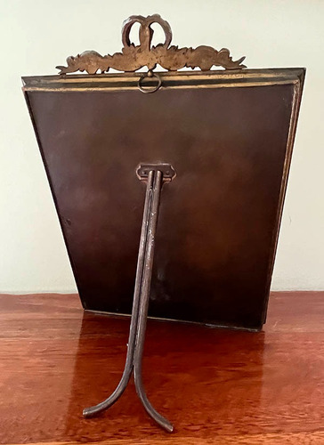 Antiguo Porta Retrato Bronce Estilo Luis Xvi Francés S.xix (Usado)