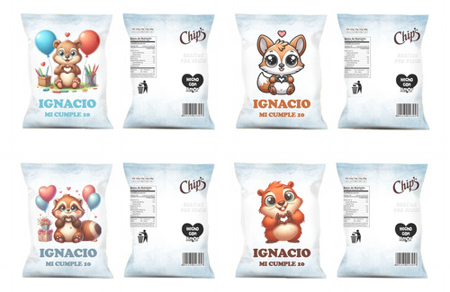 Kit Imprimible Bolsitas Chips Bag Envio X Email: Capibara
