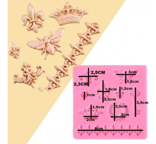 Imagem 2 de 2 de Molde De Silicone Arabesco 2 Biscuit Pasta Americana