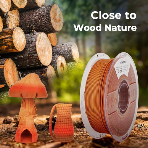 Filamento 3d De Madera Profunda Arco Iris Pla Filamento...