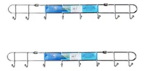 Comprar Pack 2 Percheros De Metal Para Pared 8 Ganchos