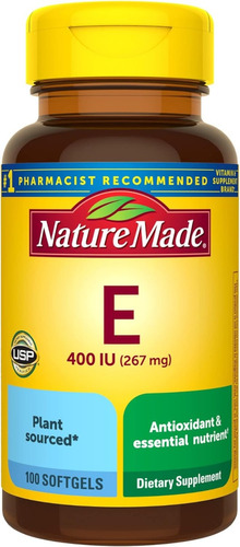 Vitamina E 400 Iu 267 Mg Nature Made 100 Softgel