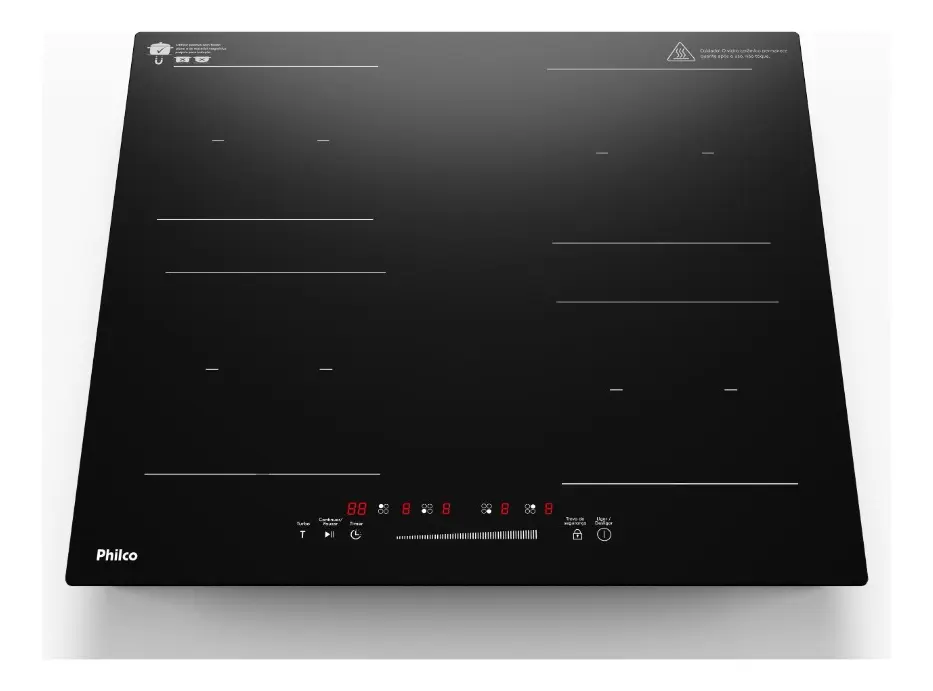 Cooktop De Indução Pctq1 Função Turbo 4 Bocas Philco