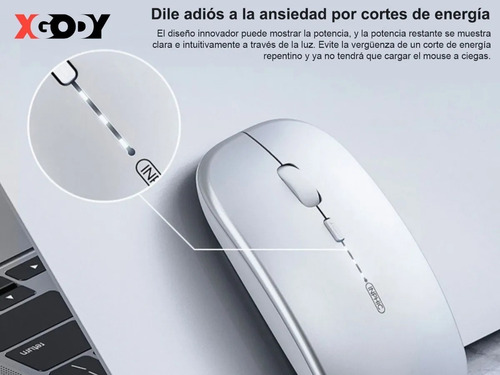 Ratón Inalámbrico Recargable Bluetooth Modo Dual Delgado 5.0