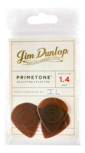 3 Plumillas Dunlop Primetone Std, Calibre: 1.4 520p1.4 Color Ambar