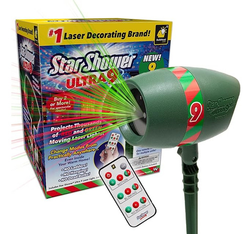 Star Shower Ultra 9 De Luz Laser Para Exteriores Con Control