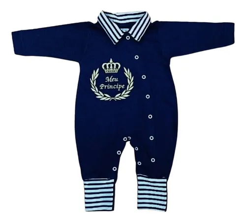 Macac o Menino Roupa De Beb Recem Nascido Bordado Pr ncipe