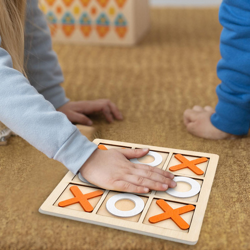 2 Juego De Mesa De Madera Tic Tac Toe, Juegos De Mesa De