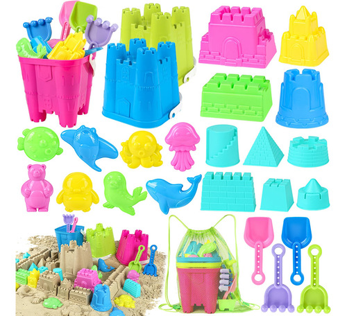 Castillo De Arena Kubusfly De Beach Toys Con 3 Cubos, 4 Pala