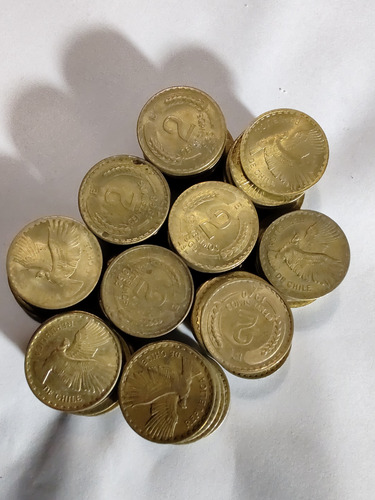 100 Monedas De Chile 2 Centésimos De Escudos Bronce (Usado)