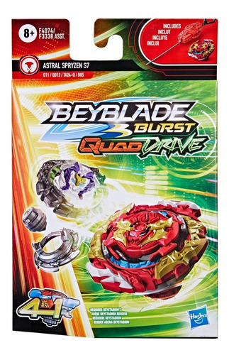 Beyblade Quaddrive Astral Spryzen Trompo + Lanzador Hasbro