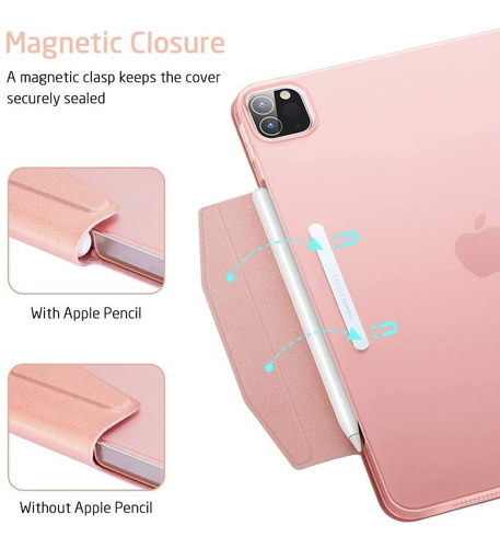 Imagem 5 de 9 de Capa Capinha iPad Pro 12.9 2018 Esr Trifold C/suporte Caneta