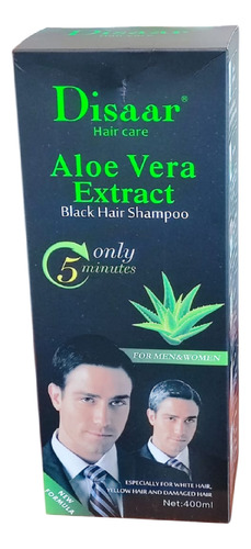 Shampoo Tinte De Colágeno Aloe Vera Color Negro