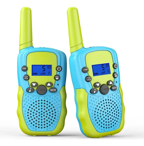 Kearui Walkie Talkies Para Niños De 3 A 12 Años – Largo Alcance, 8 Canales, Pantalla LCD, Linterna – Regalo Ideal Para Aventuras Al Aire Libre