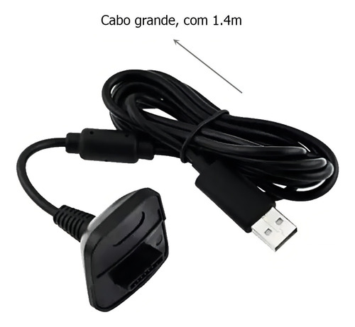 Kit 2 Baterias Recarregável Compatível Xbox 360 + Cabo