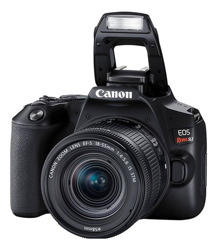 Cámara digital Canon DSLR Eos Rebel Sl3 con lente 4K EF-s color negro