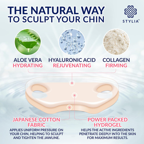 Cinto De Tonificação Facial V Line Stylia, Máscara De Queixo