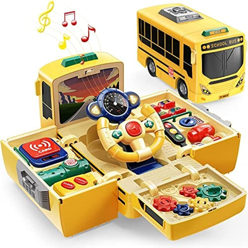 Autos De Autobús Musicales Para Niños, Geyiie Toddler Push A