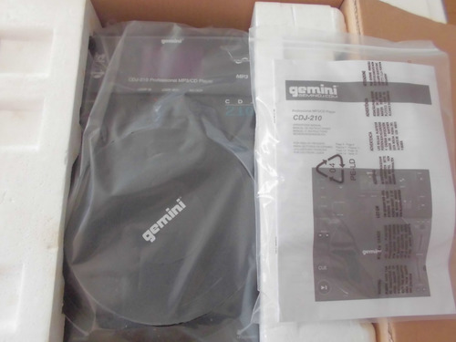 Cd Player Gemini Cdj-210 Nuevo A Estrenar!!!!