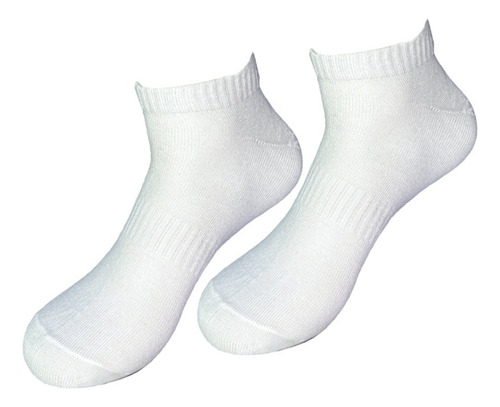 6 Pares Tines Con Soporte Para El Tobillo, Algodón. Blanco Unitalla