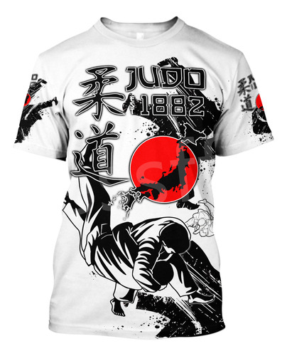 Playera Con Impresión 3d De Judo De Moda De Verano