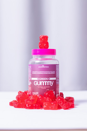 Green Gummy - Ácido Hialurônico, Vitaminas E Zinco