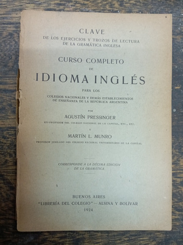 Curso Completo De Idioma Ingles * Agustin Pressinger *