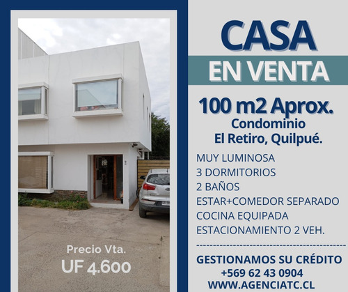 Casa En Condominio, Sector El Retiro, Quilpué.