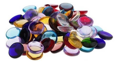 3x100g Ladrilhos De Mosaico De Vidro Vítreo Redondo Sortido