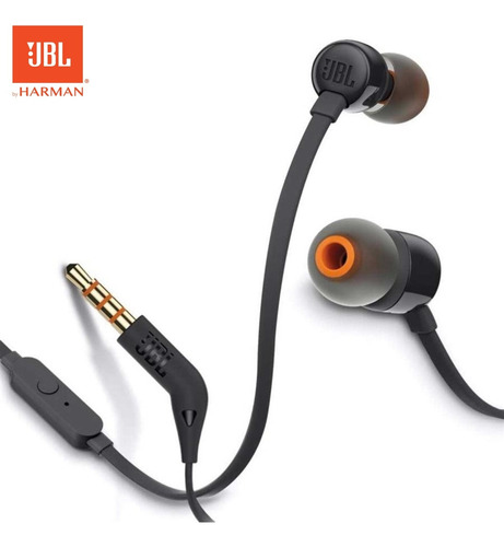 Audifono Jbl Tune 110 In Ear Negro Con Microfono