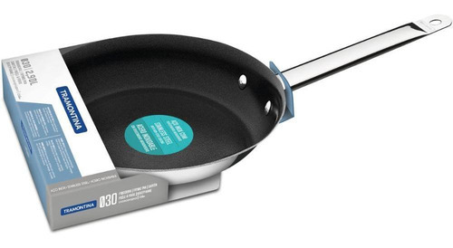 Sartén Tramontina Professional Antiadherente para Inducción, 30 cm, Color Acero Inoxidable
