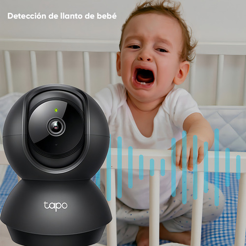 Tapo & Cronos Cámara De Seguridad Para Interiores Tapo-c211-plus-64 + Microsd 64gb Definición 2k 360° Detección De Movimiento Y Llanto De Bebé Audio Doble Vía Modo Privacidad Control Por Voz Cctv