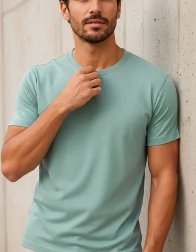 Camiseta Masculina Básica Slim Algodão - Várias Cores Ogochi