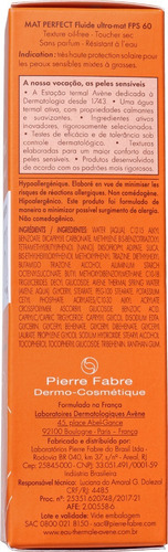 Protetor Solar Mat Perfect Fluido Ultramate Fps 60 40g Avène