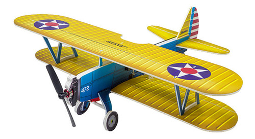 Maqueta De Avión Pt-17 Combo E25 Pp+biplano Power Stearman