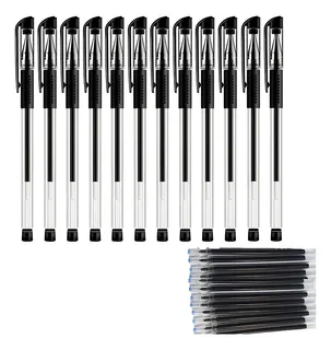 Lapiceros Gel Boligrafo Pluma Escolar Papeleria Oficina 24pz